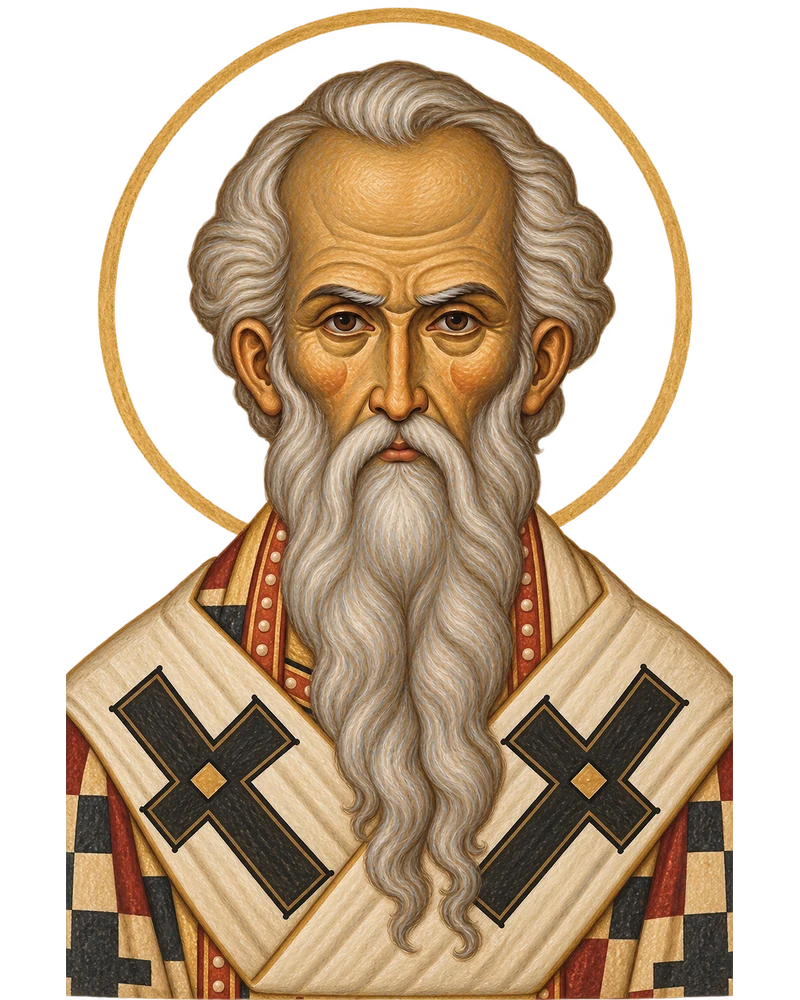 Modern Coptic-inspired portrait of Saint Ignatius of Antioch